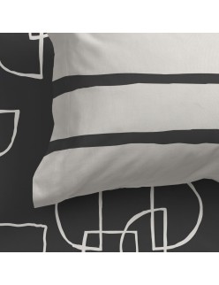 Drap housse HappyFriday BLANC Multicouleur 180 x 200 x 32 cm