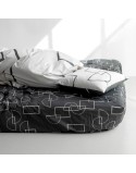Drap housse HappyFriday BLANC Multicouleur 180 x 200 x 32 cm