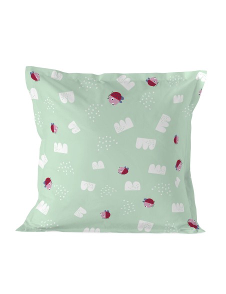 Funda de almohada HappyFriday Moshi Moshi Patchword animal Multicolor 60 x 60 cm