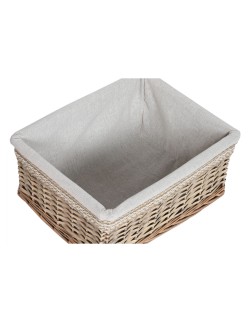 Cesto para la Ropa Sucia Home ESPRIT Beige Natural Mimbre Shabby Chic 47 x 35 x 55 cm 5 Piezas