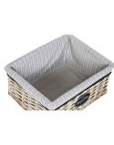 Cesto para la Ropa Sucia Home ESPRIT Blanco Marrón Negro Gris Natural Mimbre Shabby Chic 47 x 35 x 55 cm 5 Piezas