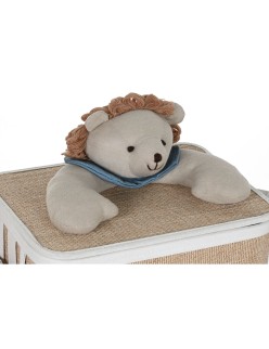 Cesto para la Ropa Sucia Home ESPRIT Verde Natural Infantil 44 x 44 x 45 cm 4 Piezas