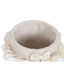 Cesto para la Ropa Sucia Home ESPRIT Blanco Beige Mimbre Shabby Chic 45 x 45 x 68 cm 4 Piezas