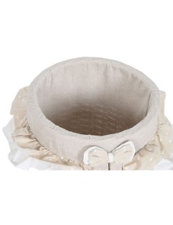 Cesto para la Ropa Sucia Home ESPRIT Blanco Beige Mimbre Shabby Chic 45 x 45 x 68 cm 4 Piezas