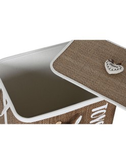 Cesto para la Ropa Sucia Home ESPRIT Azul Marrón Natural Infantil 44 x 44 x 45 cm 4 Piezas
