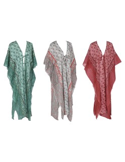 Paréo Home ESPRIT Rouge Vert Corail (3 Unités)