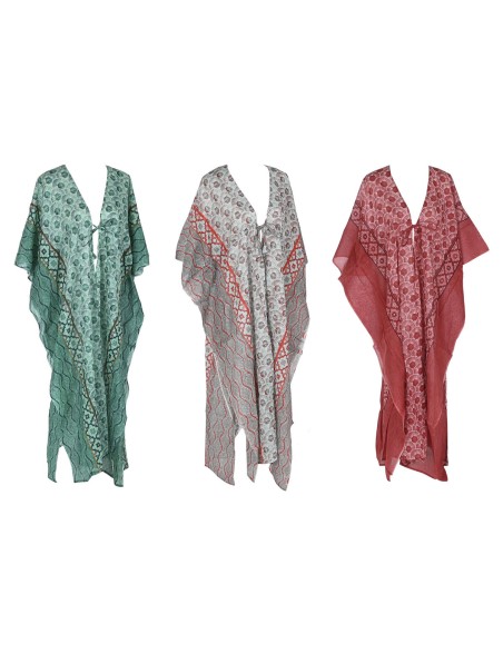 Paréo Home ESPRIT Rouge Vert Corail (3 Unités)
