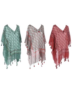 Pareo Home ESPRIT Rojo Verde Coral (3 Unidades)