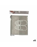Portazapatos Gris PVC 29 x 43 cm Tela (12 Unidades)