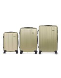 Set of suitcases Green Stripes 3 Pieces