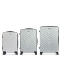 Set of suitcases Light grey 3 Pieces