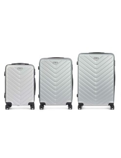 Set of suitcases Light grey 3 Pieces