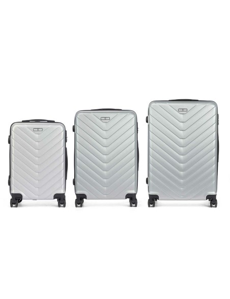 Set of suitcases Light grey 3 Pieces