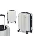 Cabin suitcase Light grey 38 x 57 x 23 cm Stripes