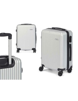 Cabin suitcase Light grey 38 x 57 x 23 cm Stripes