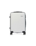 Cabin suitcase Light grey 38 x 57 x 23 cm Stripes