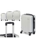 Set of suitcases Light grey Stripes 3 Pieces