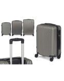 Set of suitcases Dark grey Stripes 3 Pieces
