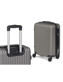 Set of suitcases Dark grey Stripes 3 Pieces