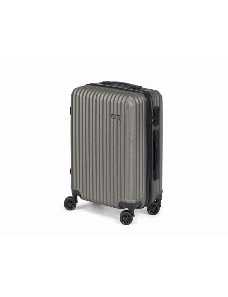 Cabin suitcase Dark grey 38 x 57 x 23 cm Stripes