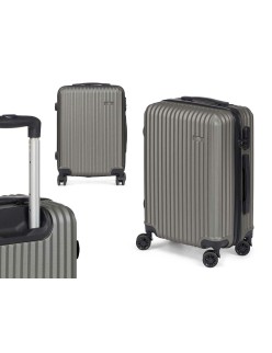 Cabin suitcase Dark grey 38 x 57 x 23 cm Stripes