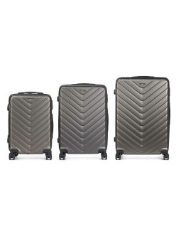 Set of suitcases Dark grey 3 Pieces