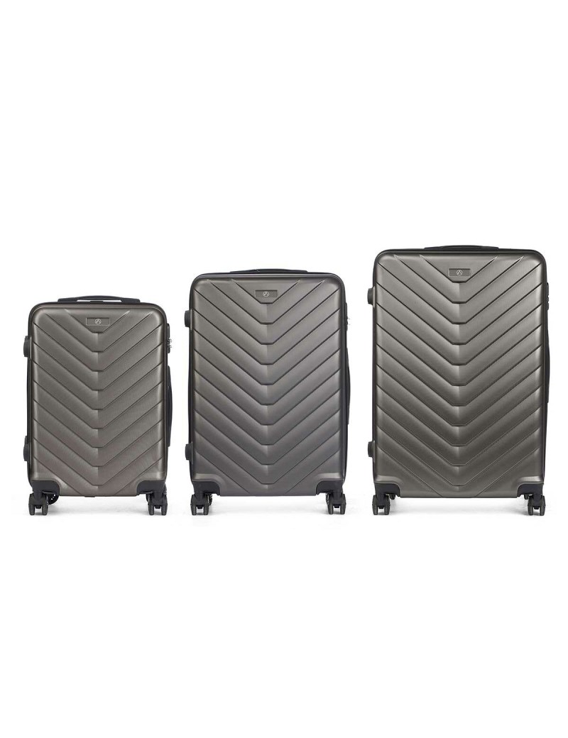 Set of suitcases Dark grey 3 Pieces