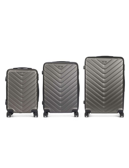 Set of suitcases Dark grey 3 Pieces