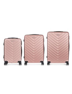 Set of suitcases Pink 3 Pieces