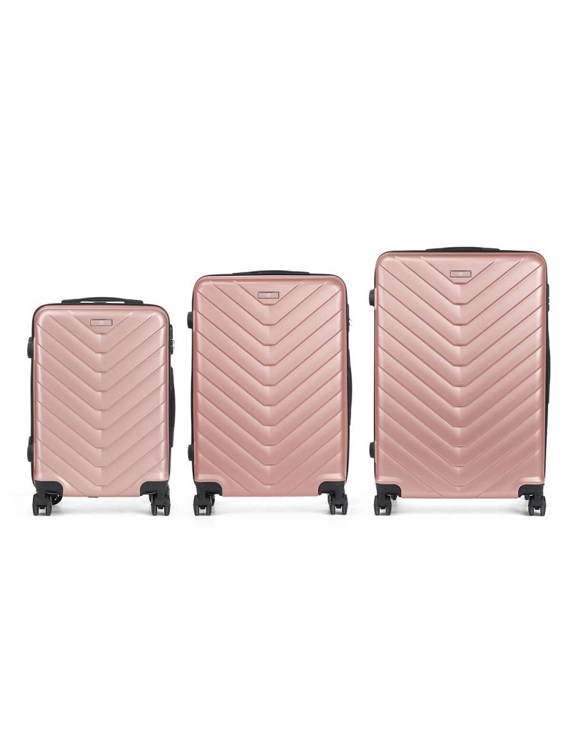 Set of suitcases Pink 3 Pieces