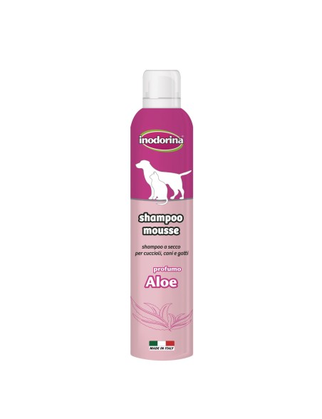 Champú para mascotas Inodorina 300 ml Espuma Aloe Vera