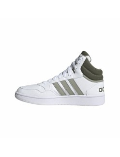 Basketballschuhe für Erwachsene Adidas Hoops 3.0 Mid Weiß