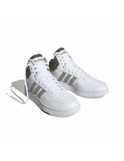 Basketballschuhe für Erwachsene Adidas Hoops 3.0 Mid Weiß