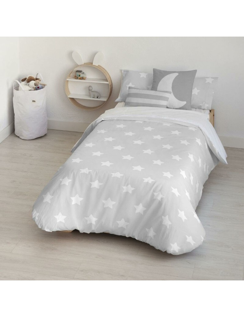 Bettdeckenbezug Kids&Cotton Runar Grau 155 x 220 cm