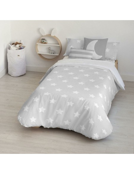 Bettdeckenbezug Kids&Cotton Runar Grau 155 x 220 cm