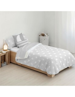 Bettdeckenbezug Kids&Cotton Runar Grau 155 x 220 cm