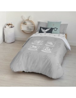Housse de Couette Harry Potter Hogwarts Shields Multicouleur 175 Fils 260 x 240 cm Lit king size