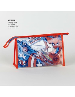 Set da Bagno da Viaggio per Bambini The Avengers Azzurro 23 x 15 x 8 cm 4 Pezzi