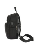Mochila Safta Black Preto 18 x 34 x 12 cm