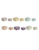 Caja-Joyero Home ESPRIT Multicolor Madera de mango 10 x 10 x 6 cm (2 Piezas) (6 Unidades)