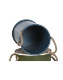 Lot de paniers Home ESPRIT Métal Bois d'épicéa 40 x 40 x 52 cm (3 Unités)