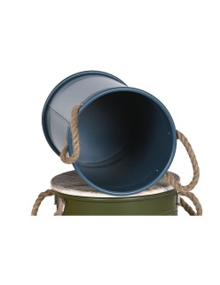 Lot de paniers Home ESPRIT Métal Bois d'épicéa 40 x 40 x 52 cm (3 Unités)