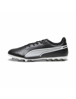 Botas de Fútbol Multitaco para Adultos Puma King Match MG Negro
