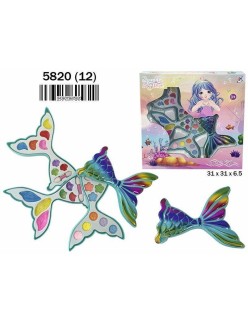 Children's Make-up Set 31 x 31 x 6,5 cm 3 Compartments sirenas