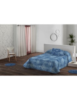 Couvre-lit Lois PATCH P. Bleu Lit 1 persone 180 x 260 cm (2 Pièces)