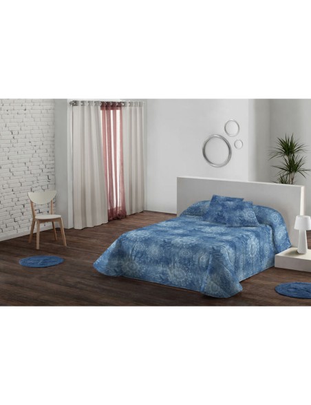 Colcha Lois PATCH P. Azul Cama de 90 180 x 260 cm (2 Piezas)