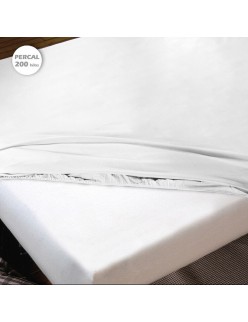 Fitted bottom sheet Hosteline IRIS PREMIUM White Small double