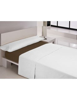 Drap housse Happy Home MIX COLORS Marron Lit king size 180 x 200 + 30 cm