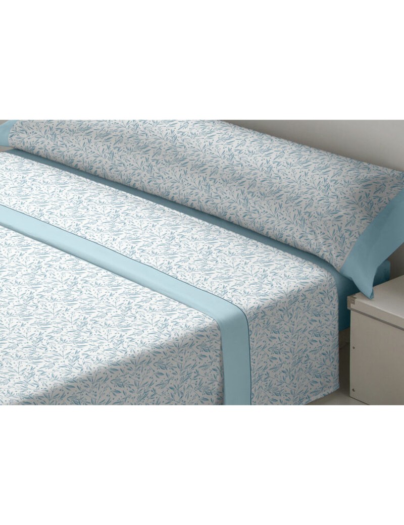 Set di Lenzuola D'Or TILA Azzurro Osimano Franela