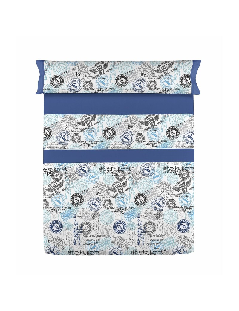 Juego de Sábanas Lois SELLOS Azul Cama de 180